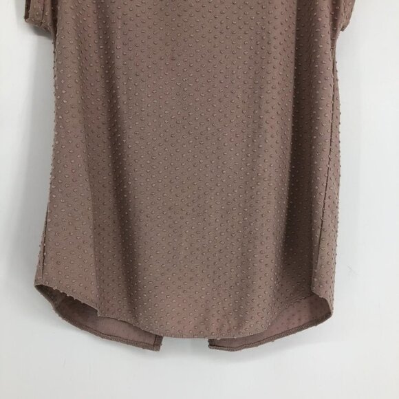 Aritzia Wilfred Blush Pink Anvers Jacquard Knit Open Back Short Sleeve T-Shirt S - Picture 6 of 15